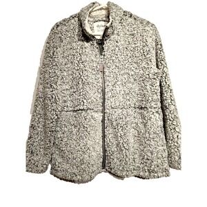 Dylan Los Angeles Womens Sz S Jacket Sherpa Full Zip Fleece Faux Fur Long Sleeve